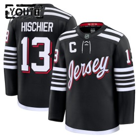 New Jersey Devils Dresy Fanatics Premium Nico Hischier 2024-25 Černá Třetí - Dětské
